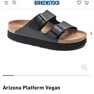 Birkenstock Arizona Platform Vegan Black